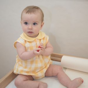 Pelele vichy amarillo